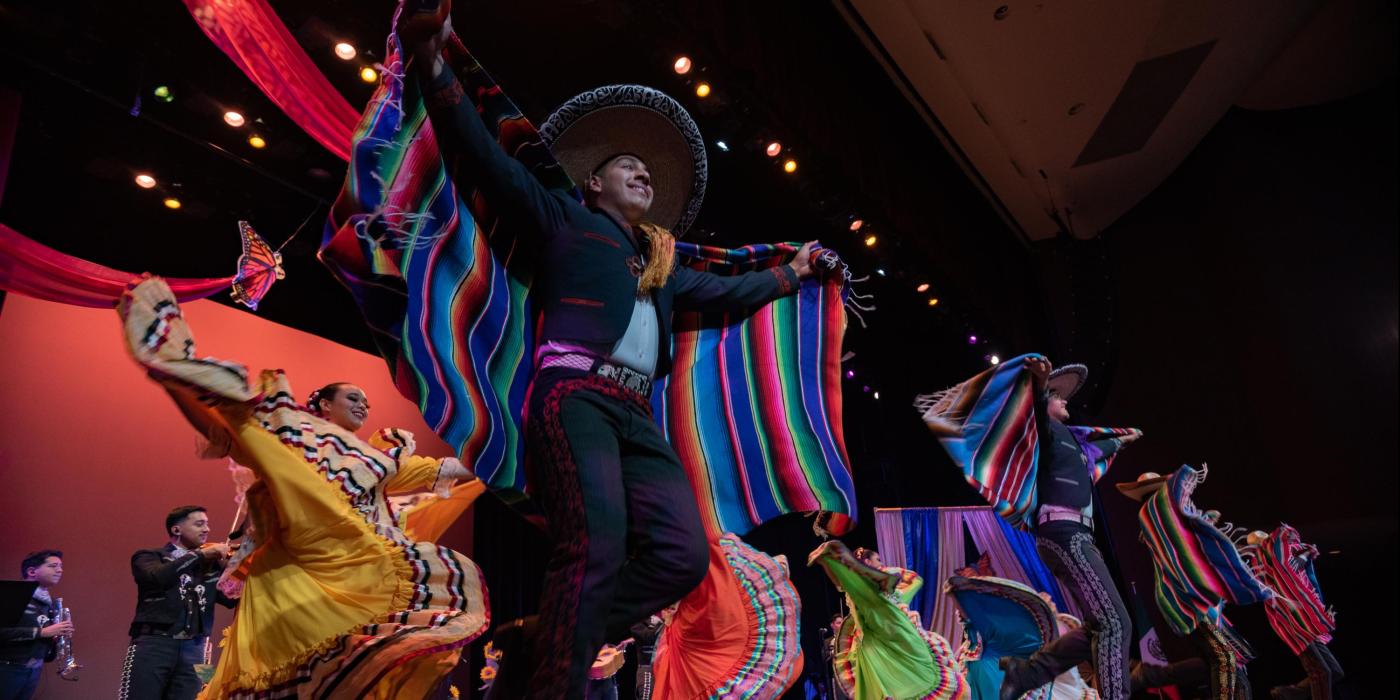 Mariachi dancers on stage