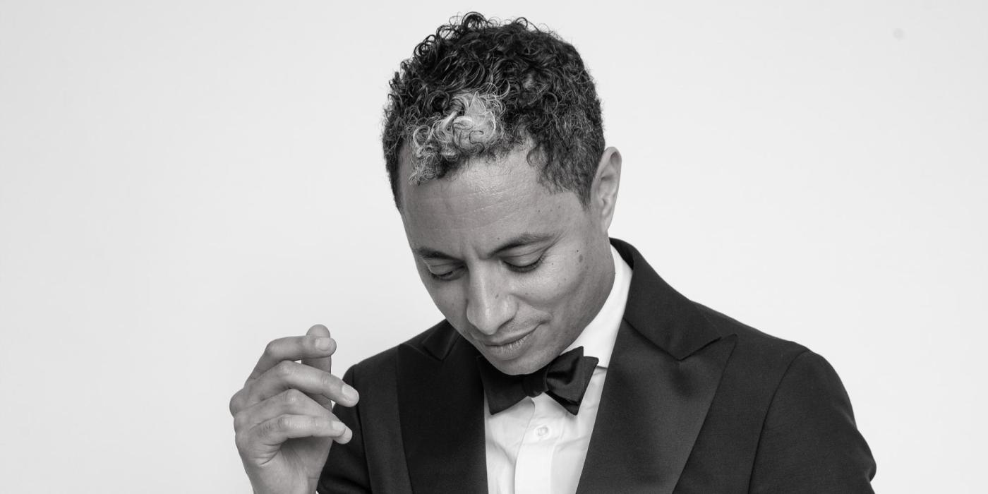 Jose James in black and white