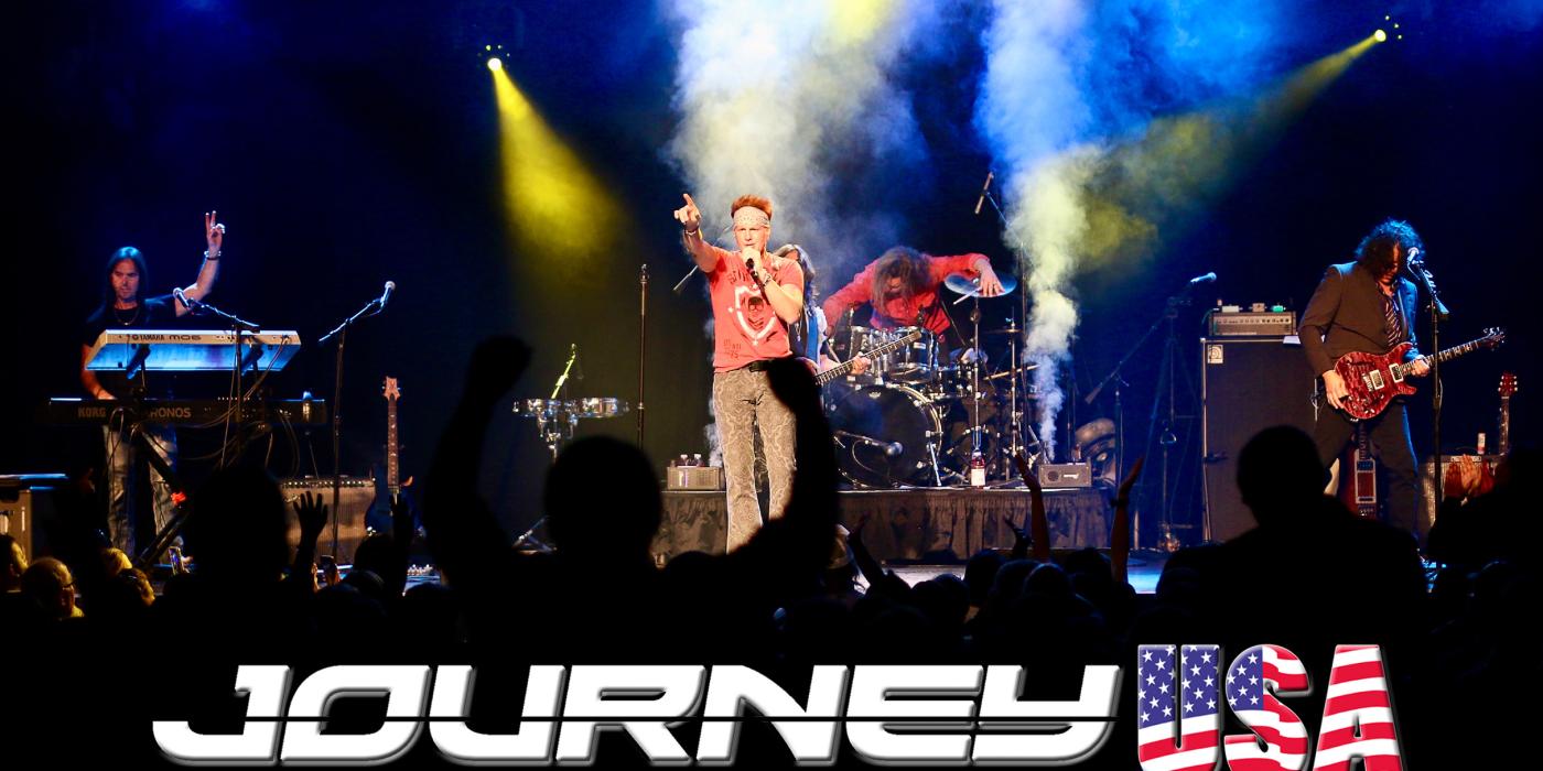 Journey USA tribute band performing on stage