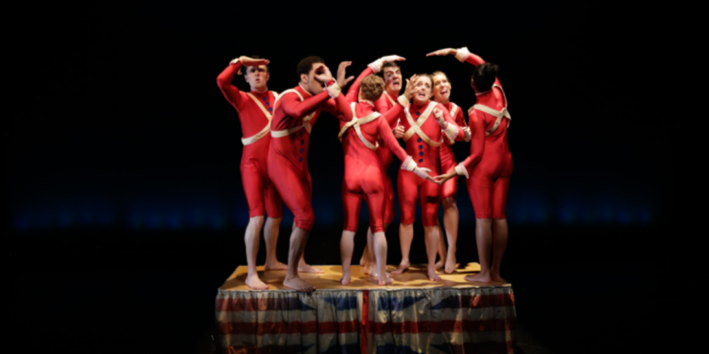 Group of people dressed in red