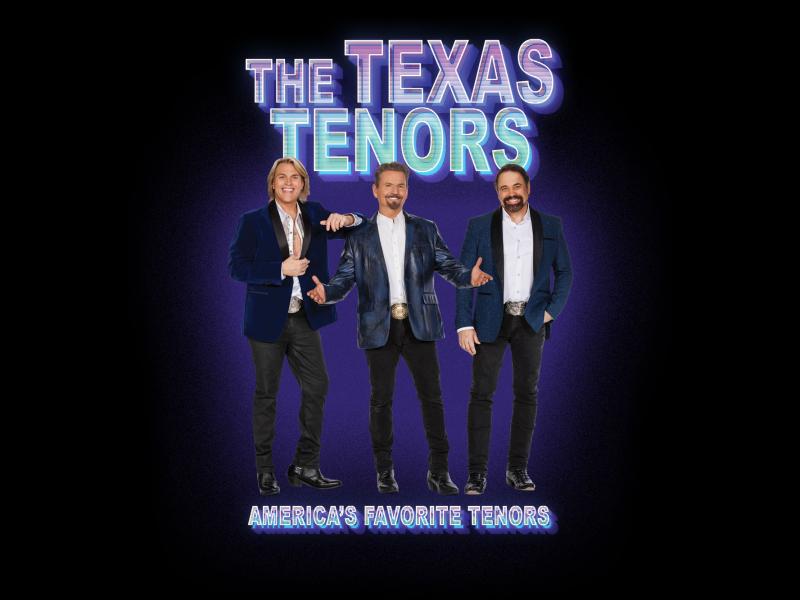 the three Texas Tenors against a black backdrop