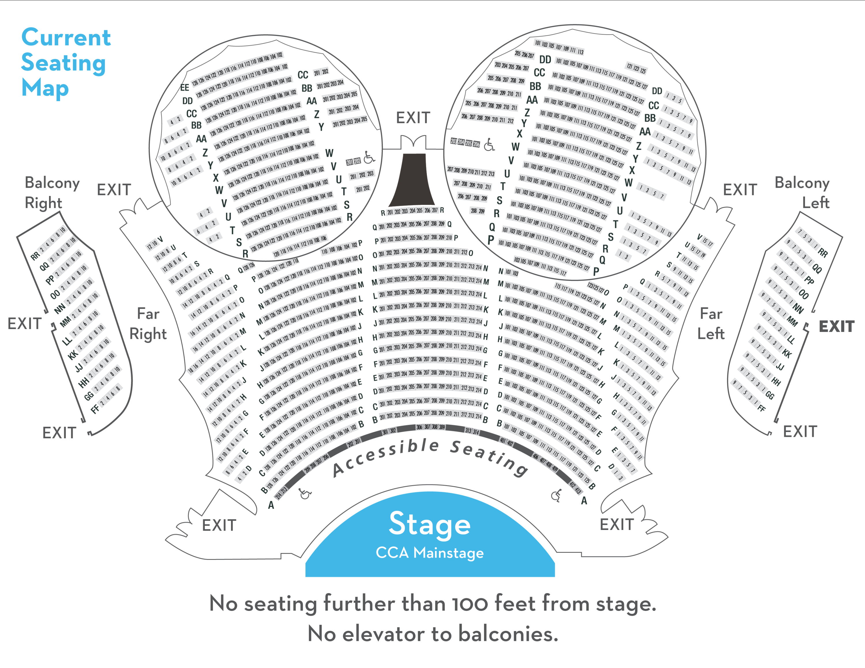 Current Seating Map of Main Stage