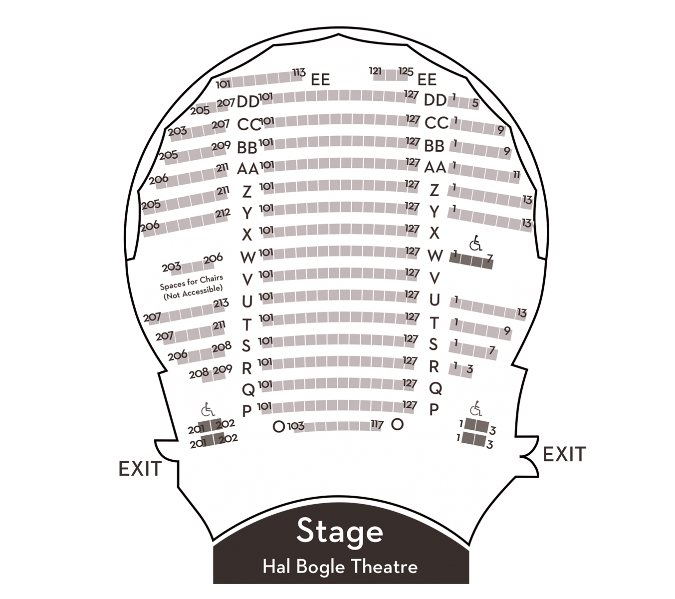 Hal Bogle Theatre seating