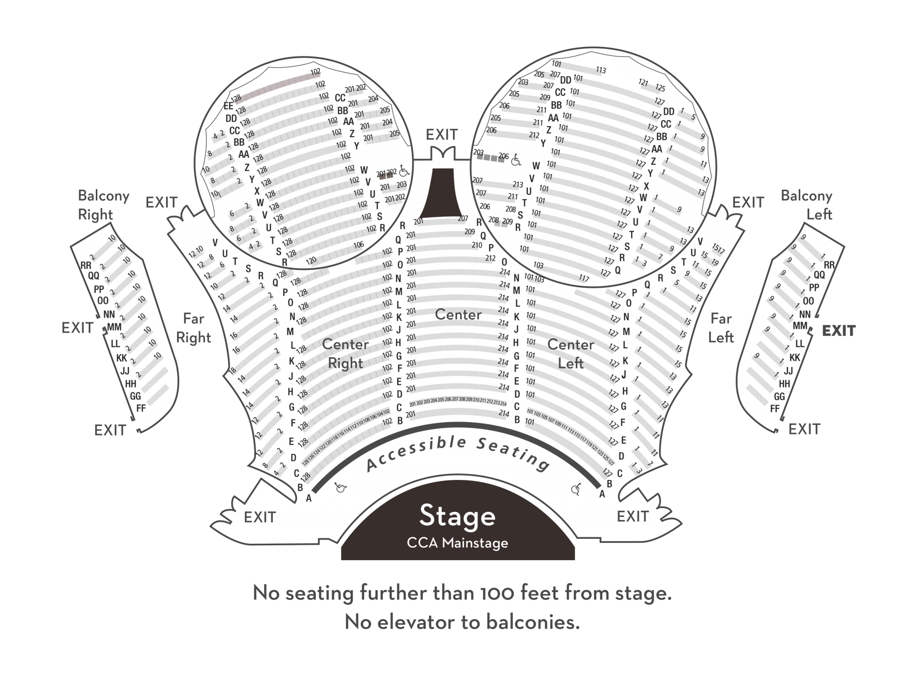 Steena Murray Mainstage seating